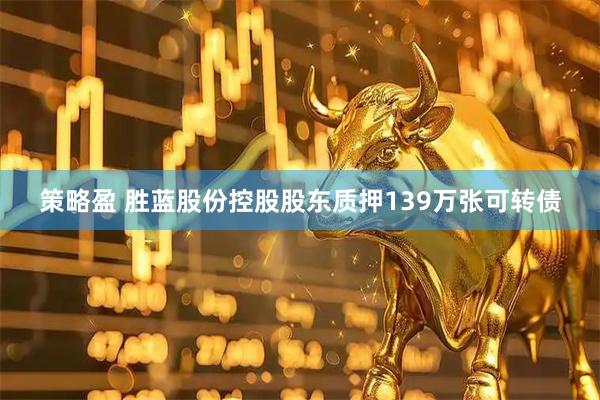 策略盈 胜蓝股份控股股东质押139万张可转债