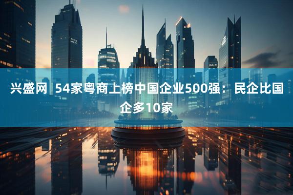 兴盛网  54家粤商上榜中国企业500强：民企比国企多10家