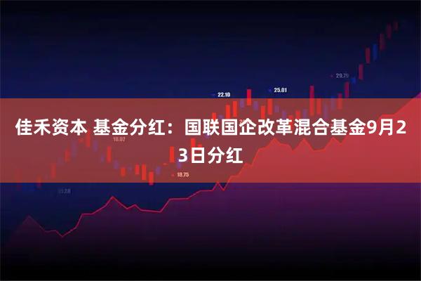 佳禾资本 基金分红：国联国企改革混合基金9月23日分红