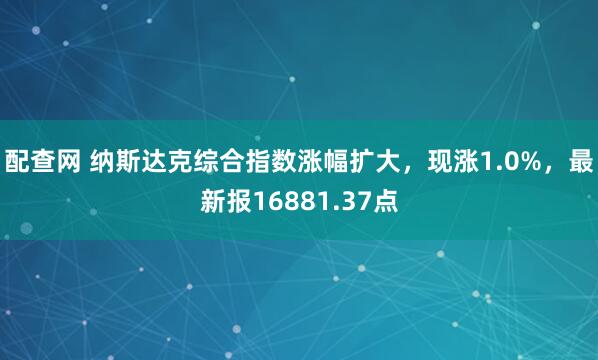 配查网 纳斯达克综合指数涨幅扩大，现涨1.0%，最新报16881.37点